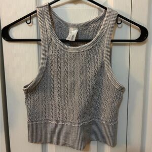 Nikibiki Gray Textured Crop Top